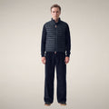 Men's Puffer Vest Adam in Grey Black