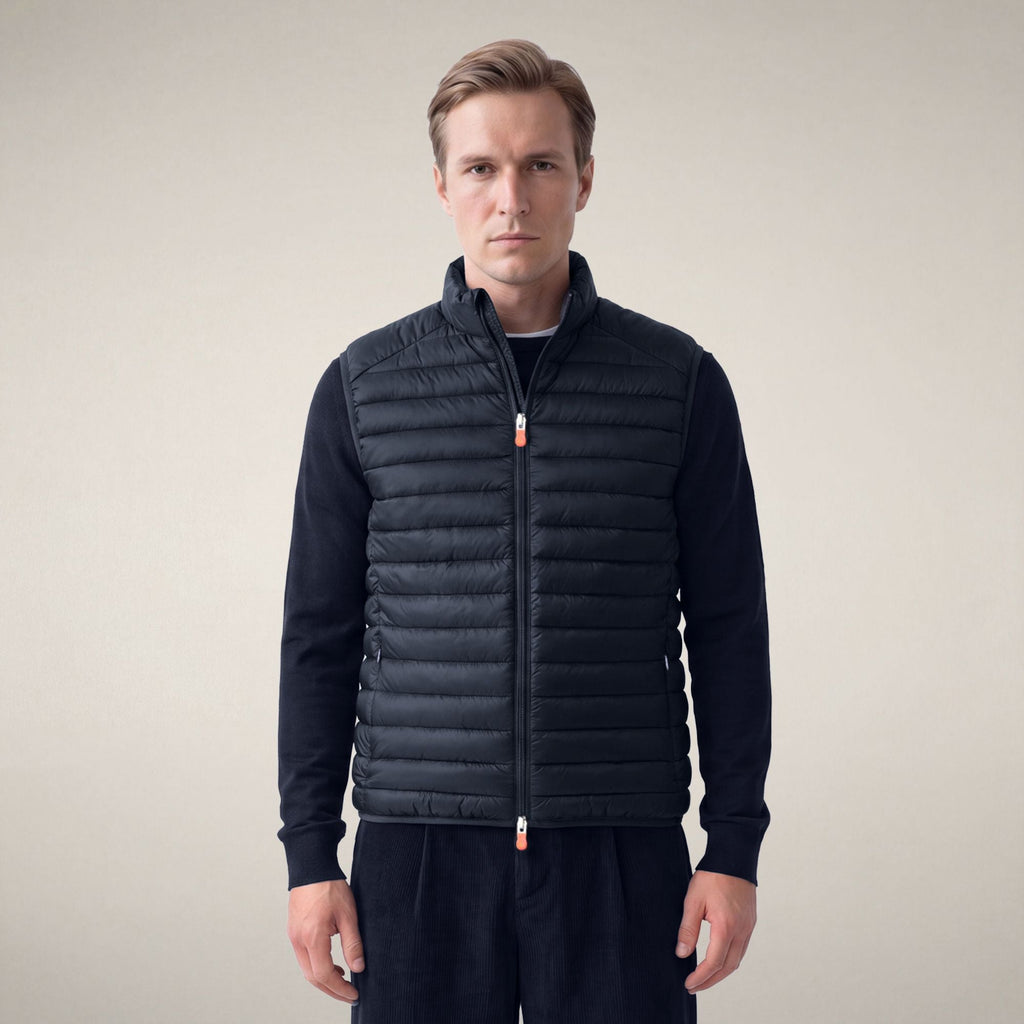 Men's Puffer Vest Adam in Grey Black
