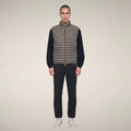 Men's Puffer Vest Adam in Gunmetal Grey