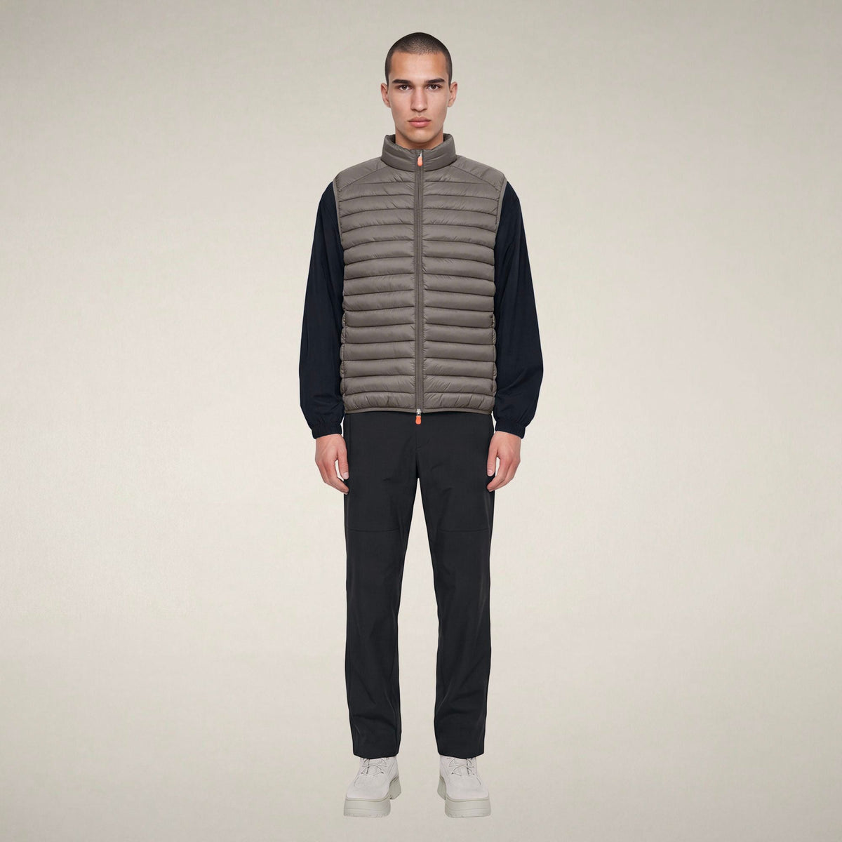 Men's Puffer Vest Adam in Gunmetal Grey