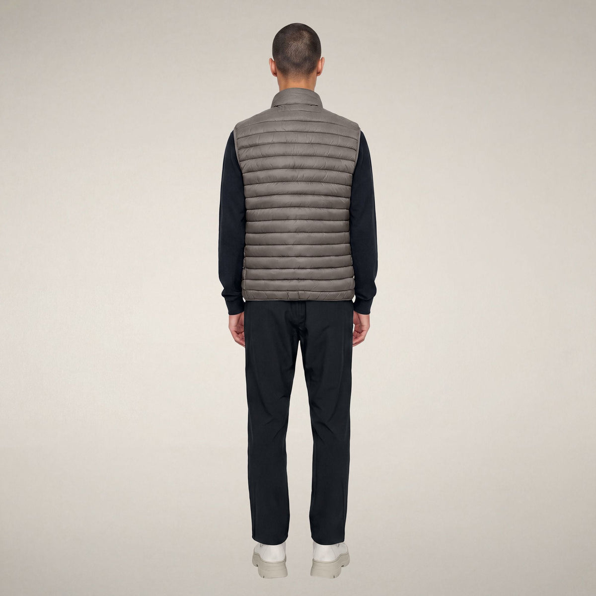 Men's Puffer Vest Adam in Gunmetal Grey
