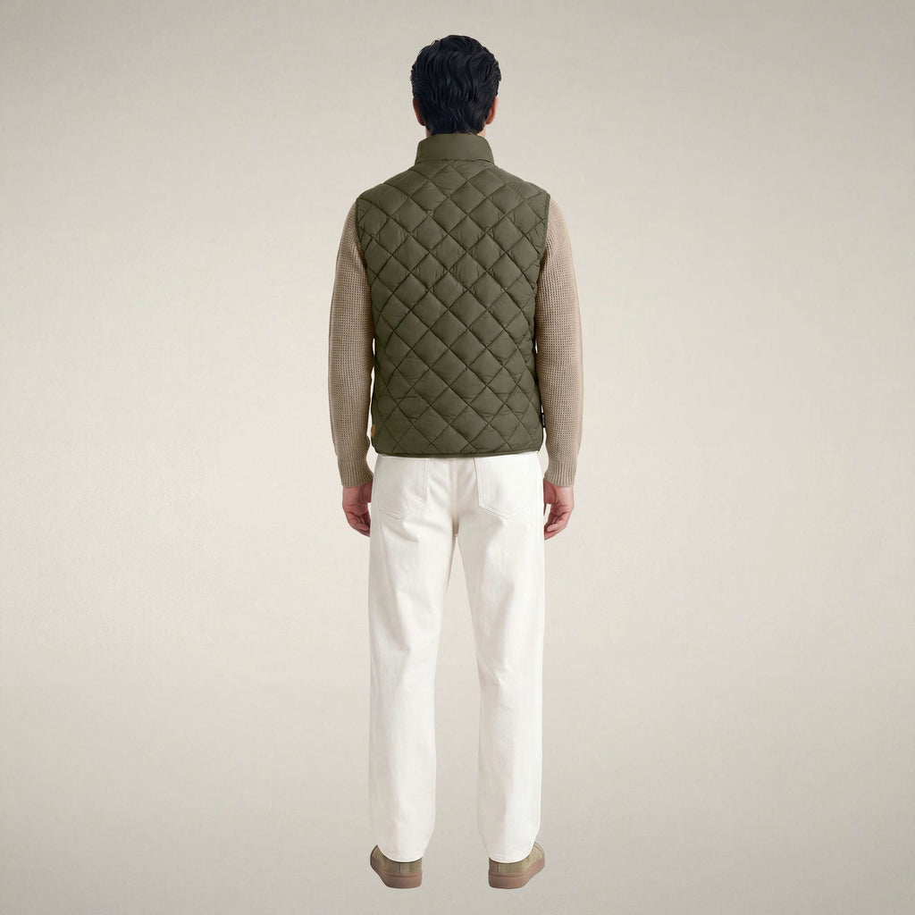 Men's Puffer Vest Fabrice in Snake Green
