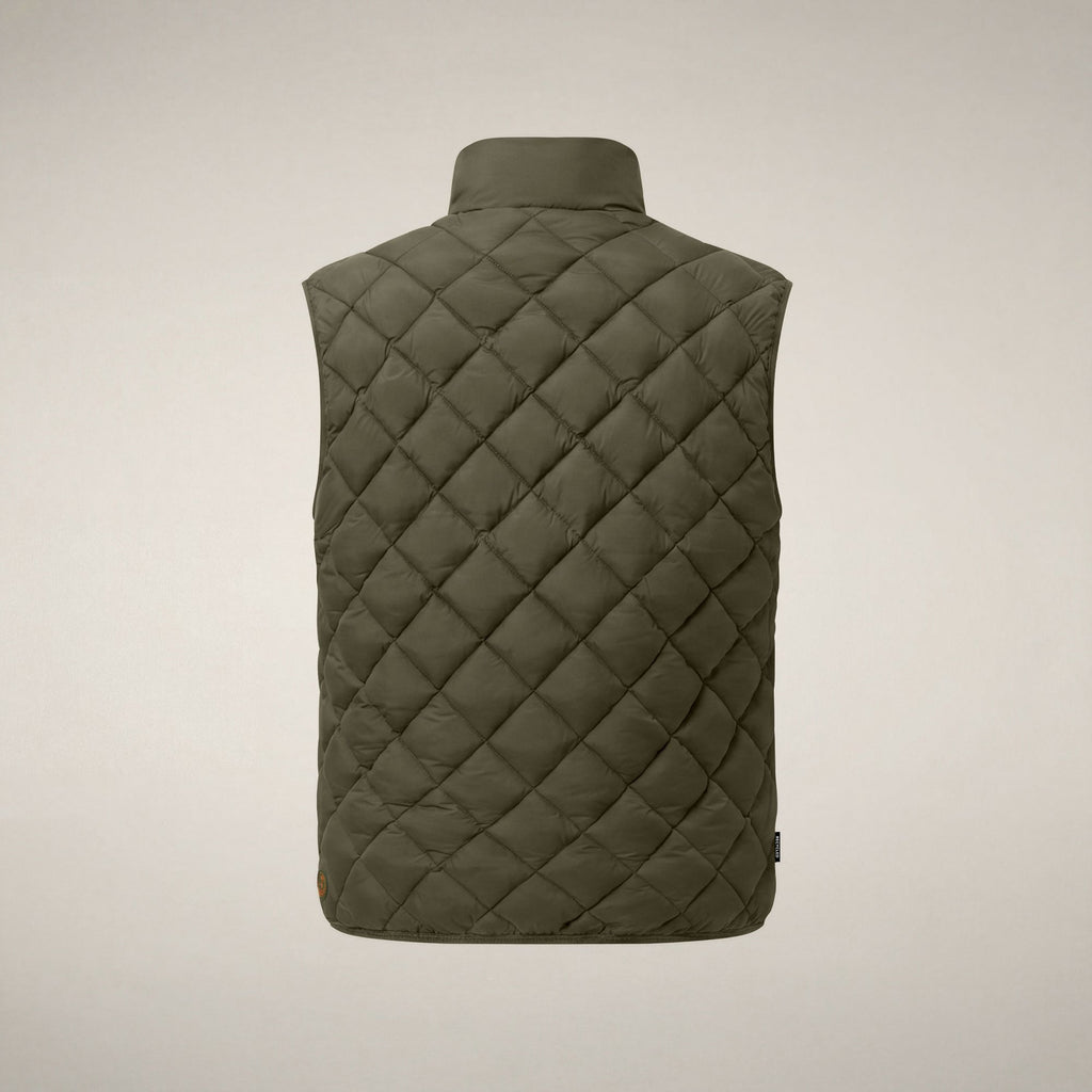 Men's Puffer Vest Fabrice in Snake Green