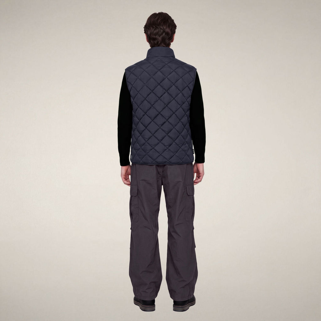 Men's Puffer Vest Fabrice in Blue Black