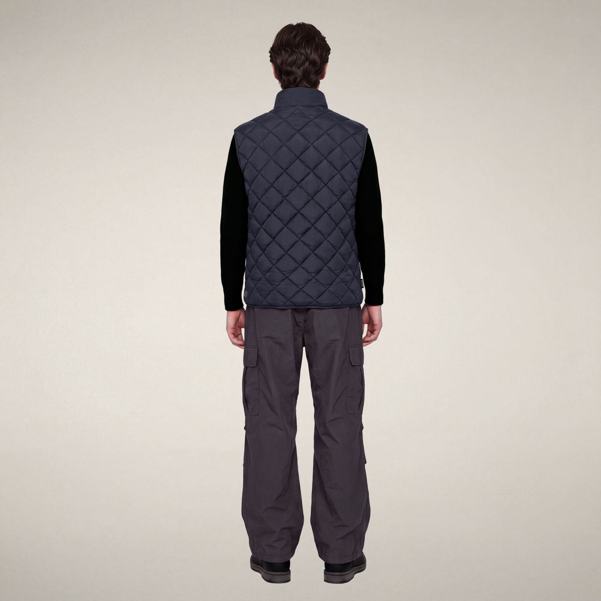 Men's Puffer Vest Fabrice in Blue Black