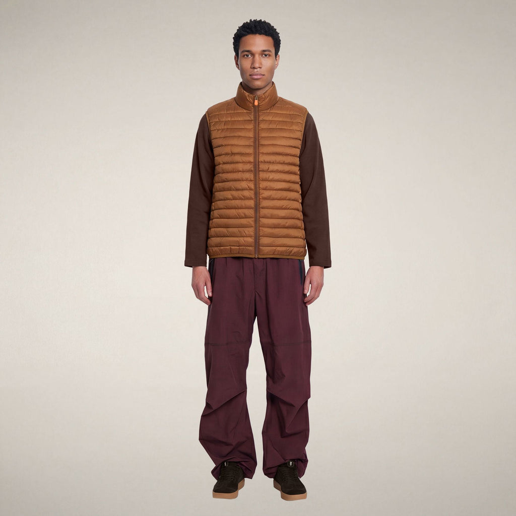 Men's Puffer Vest Vince in Noisette Brown
