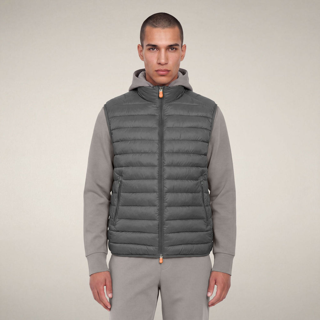 Men's Puffer Vest Rupert in Gunmetal Grey