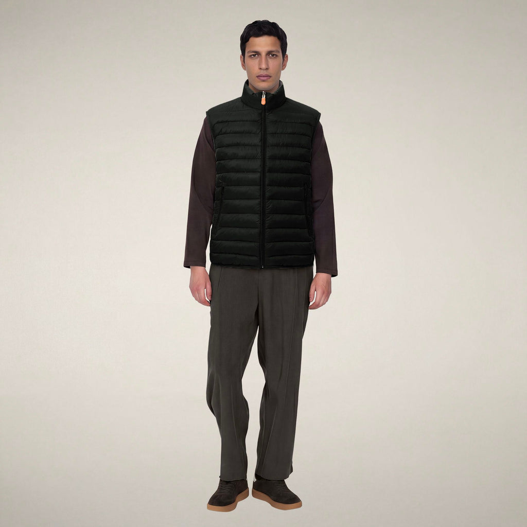 Men's Puffer Vest Rupert in Green Black