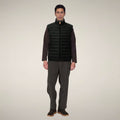 Men's Puffer Vest Rupert in Green Black