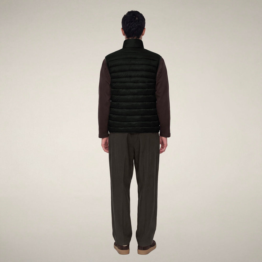 Men's Puffer Vest Rupert in Green Black