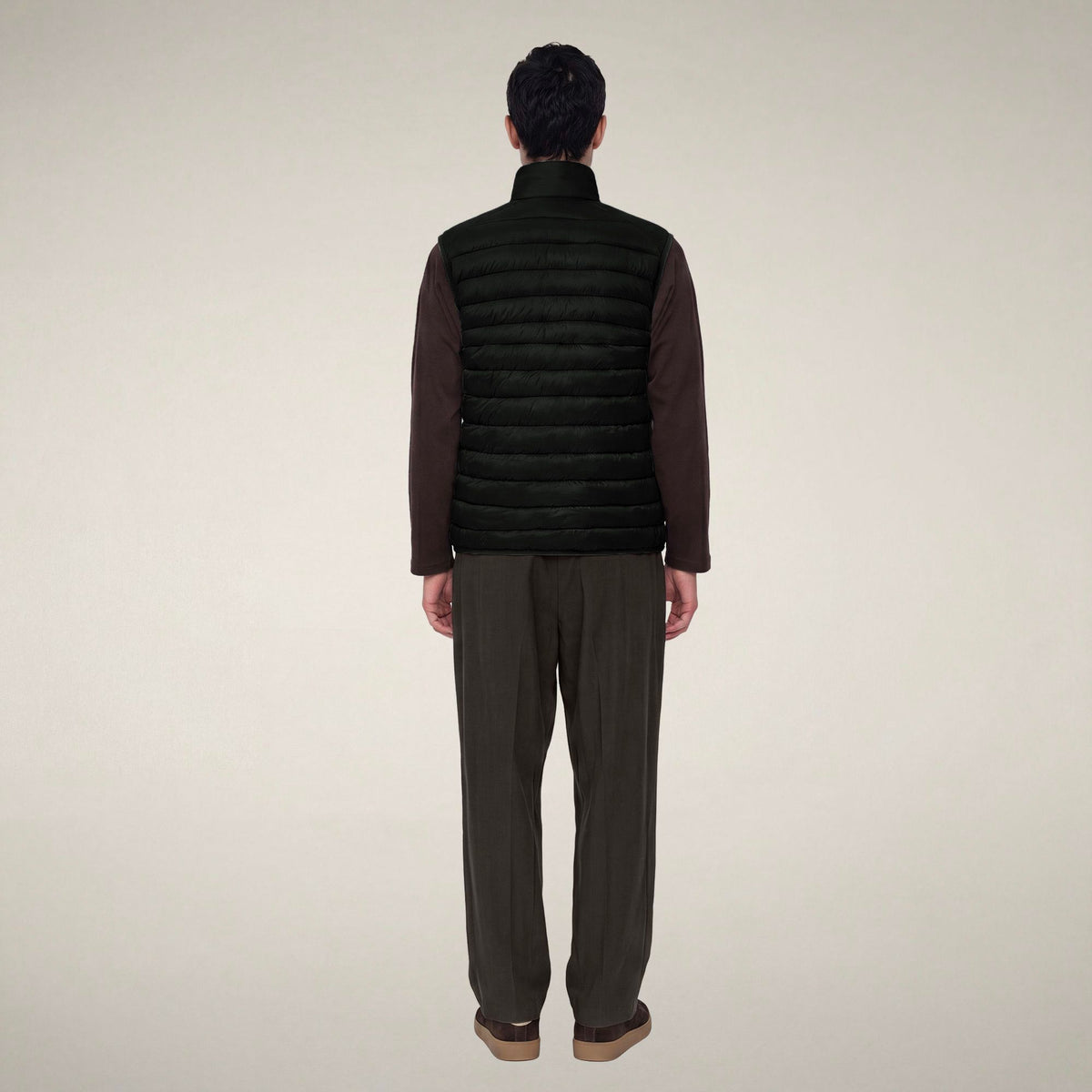 Men's Puffer Vest Rupert in Green Black