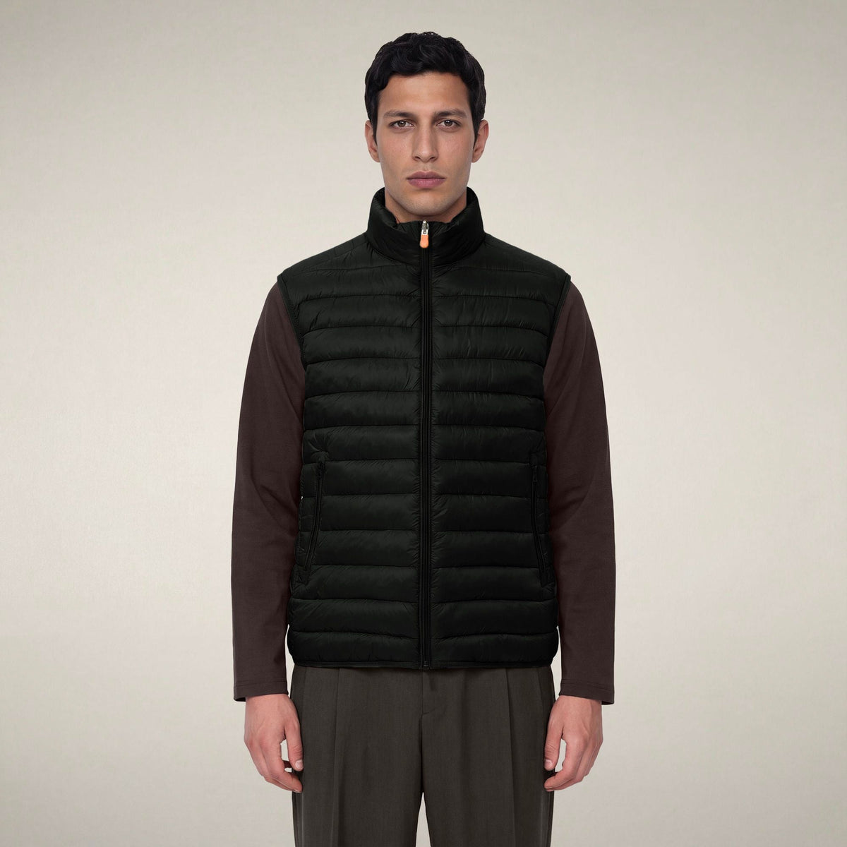 Men's Puffer Vest Rupert in Green Black