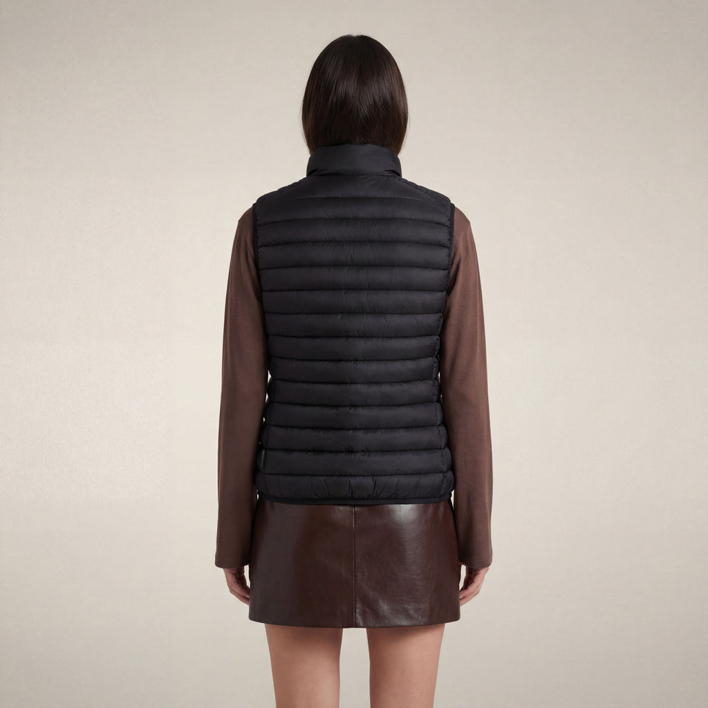 Women's quilted vest Charlotte in black