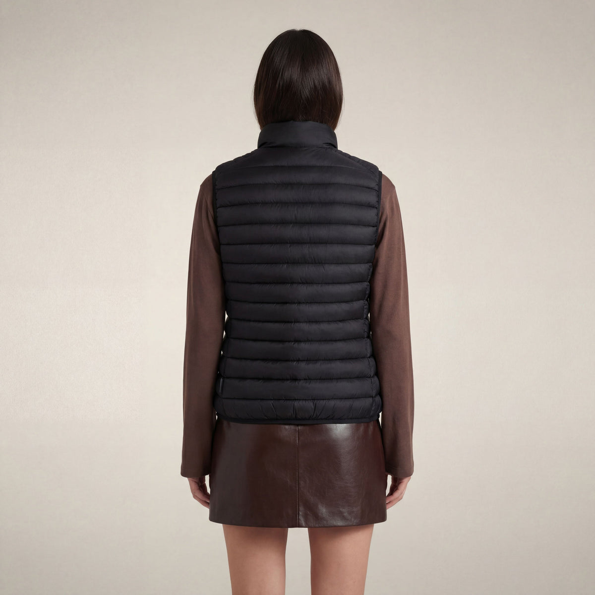 Women's quilted vest Charlotte in black
