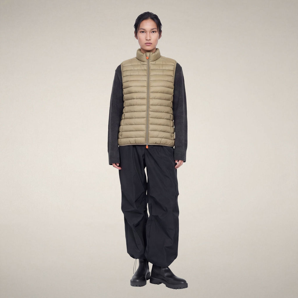 Women's quilted vest Charlotte in elephant grey