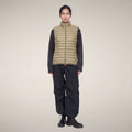 Women's quilted vest Charlotte in elephant grey