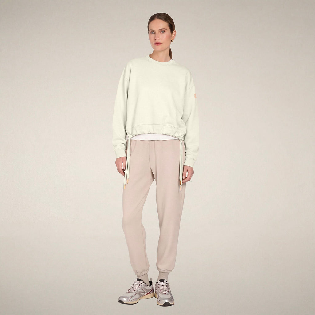 Women's Crewneck Sweatshirt Akemi in Cloud White