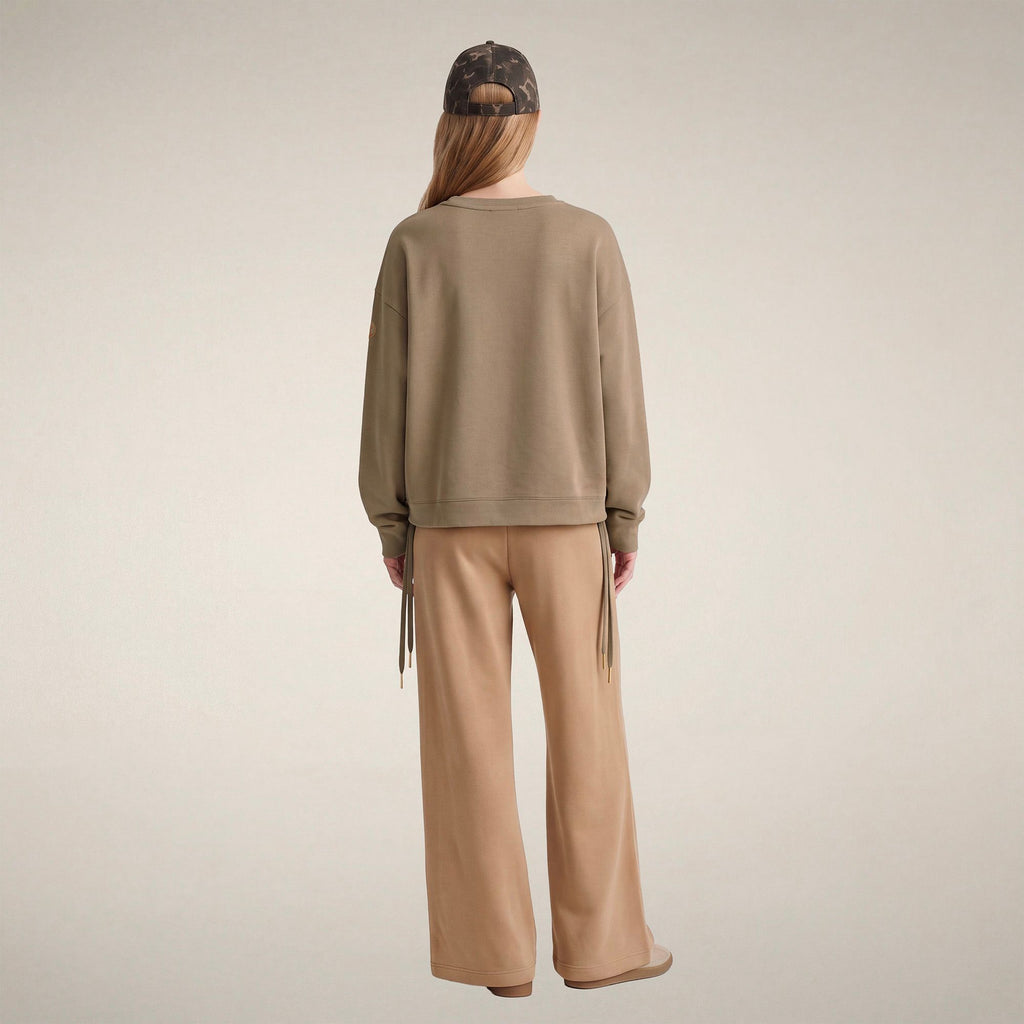 Women's Crewneck Sweatshirt Akemi in Biscuit Beige