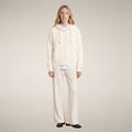 Women's Zip-Up Hoodie Kiku in Cloud White