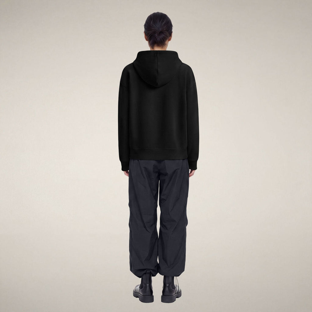 Women's Zip-Up Hoodie Kiku in Black