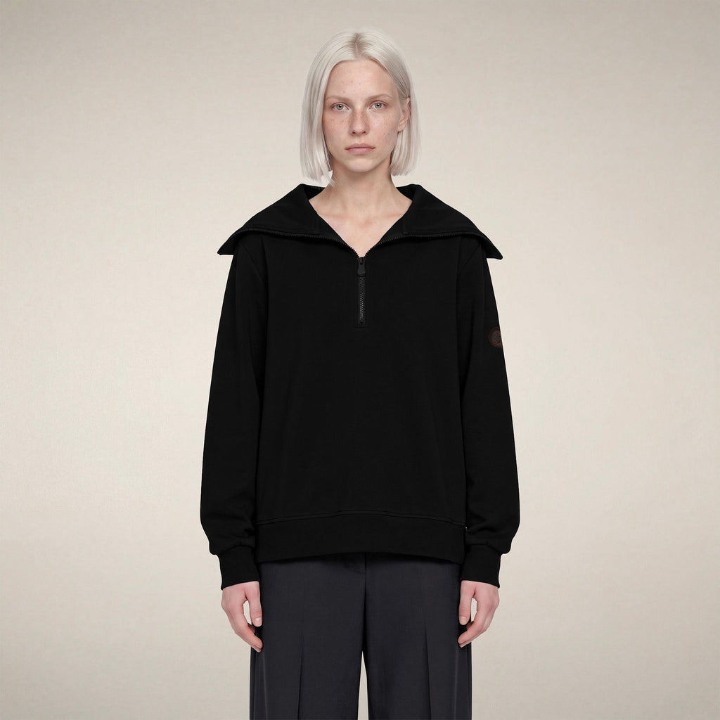Women's Half-Zip Top Hinata in Black