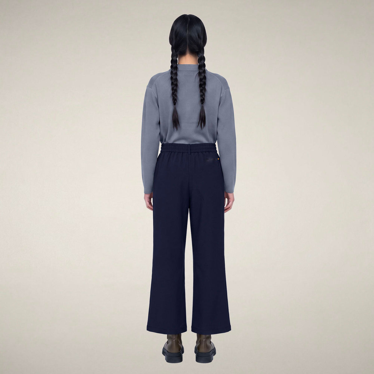 Women's Chino Trousers Gita in Navy Blue