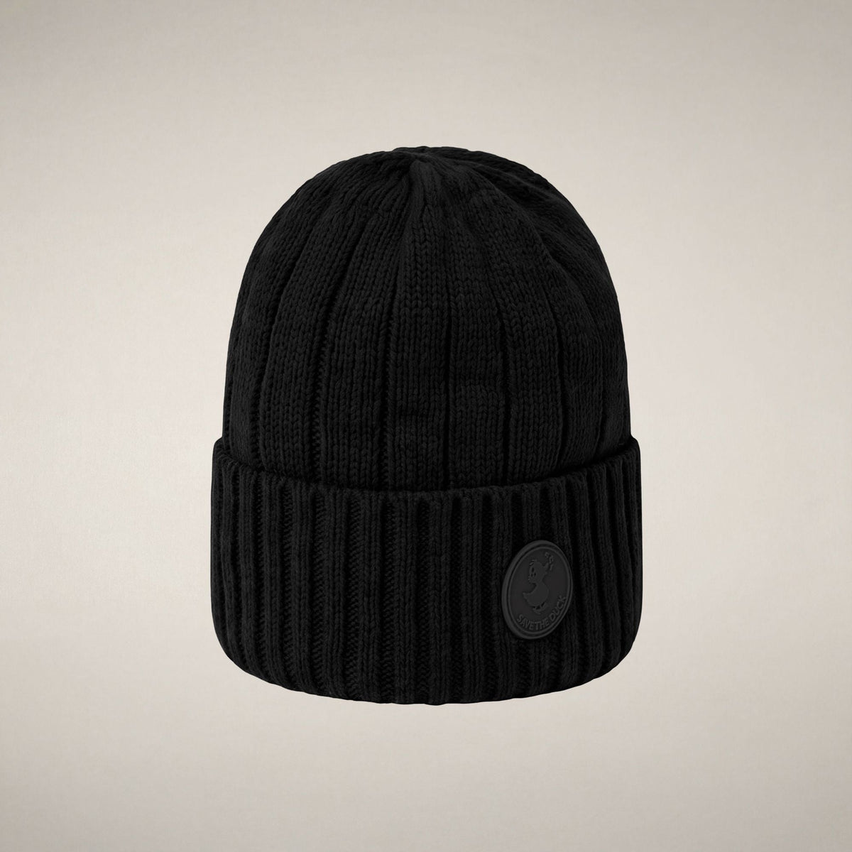 Unisex ribbed beanie jo in black