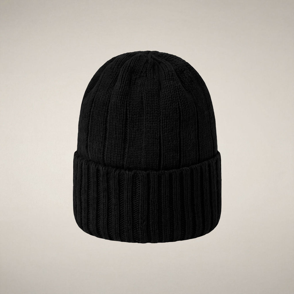 Unisex ribbed beanie jo in black