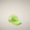 Unisex cap Noa in Citron Green with Milano print