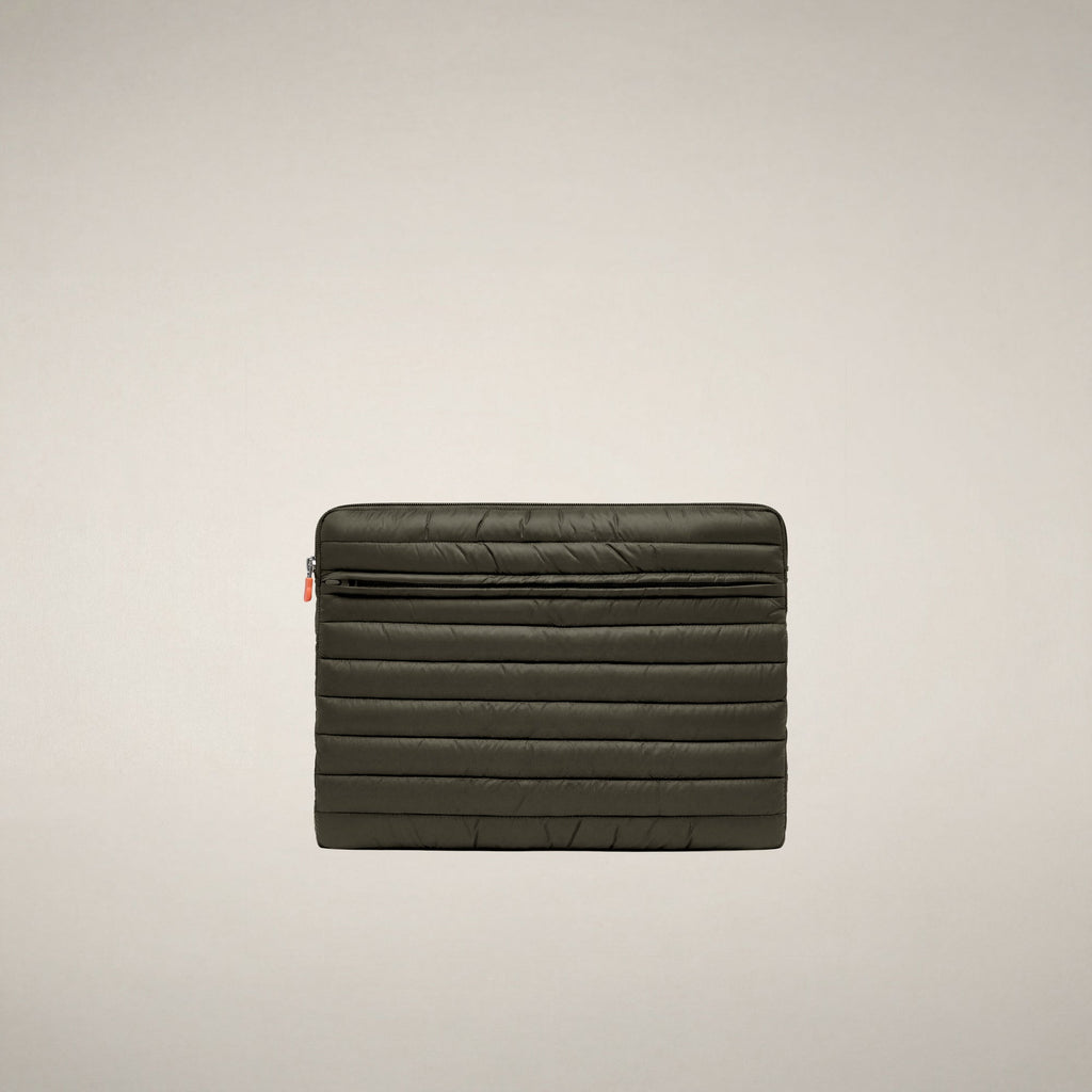 Unisex Quilted Laptop Holder Vesta in Snake Green