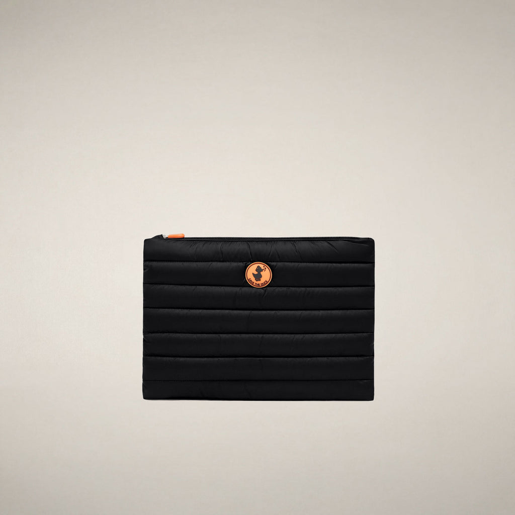 Unisex Quilted Pouch Big Shaula in Black