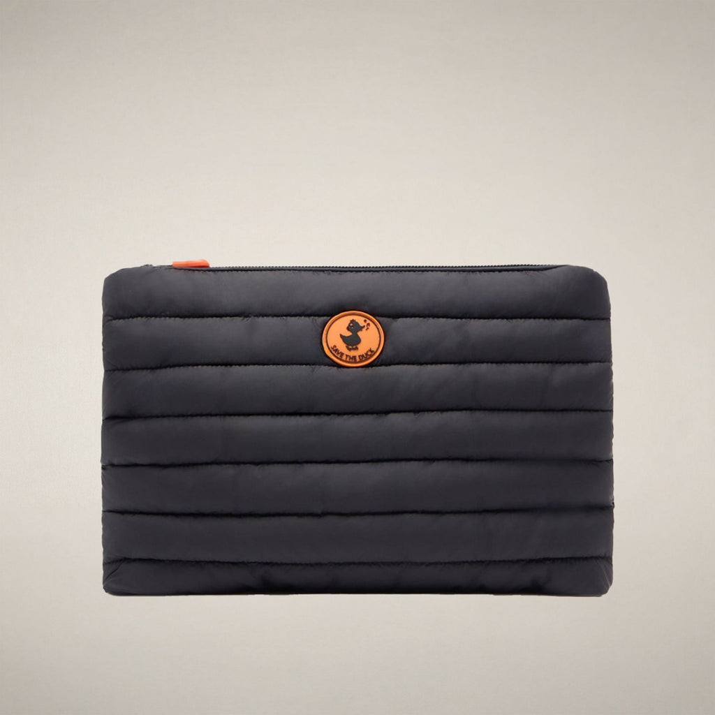 Unisex quilted pouch shaula in black
