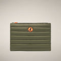 Unisex Quilted Pouch Shaula in Dusty Olive