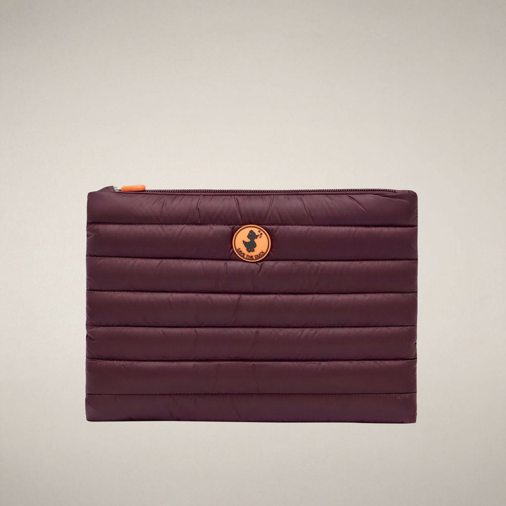 Unisex Quilted Pouch Shaula in Burgundy Black