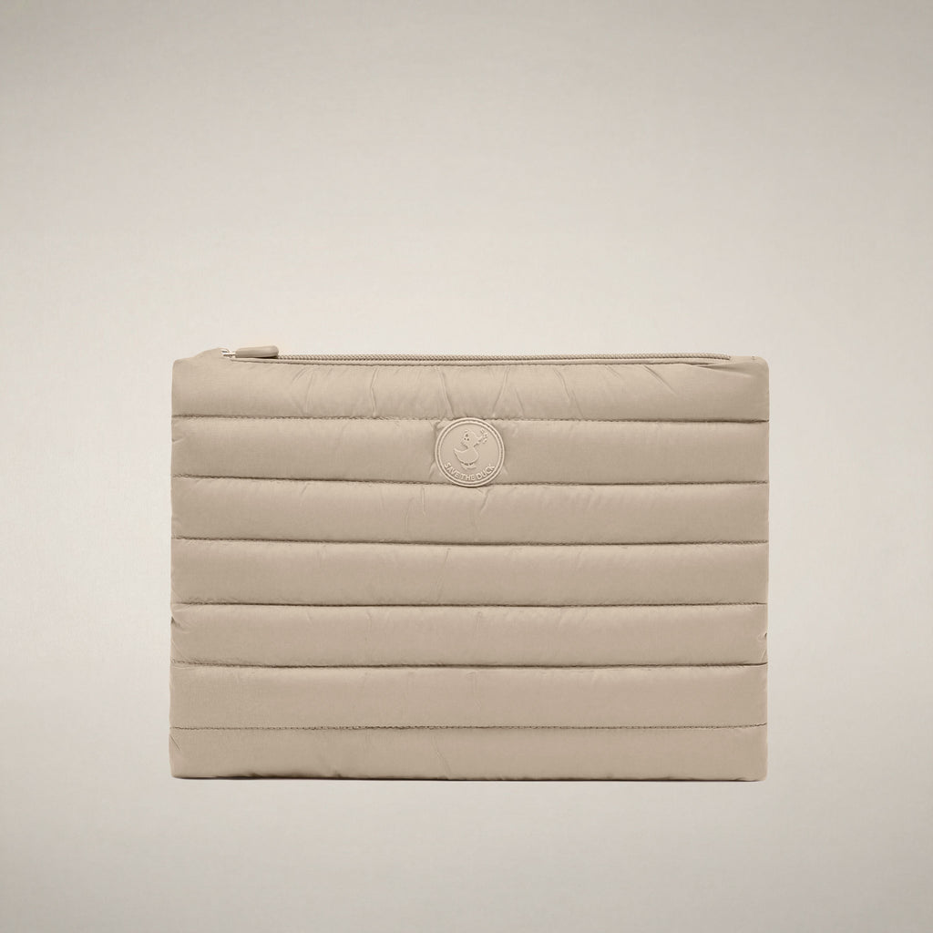 Unisex Quilted Pouch Big Thalassa in Shore Beige