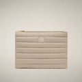 Unisex Quilted Pouch Big Thalassa in Shore Beige