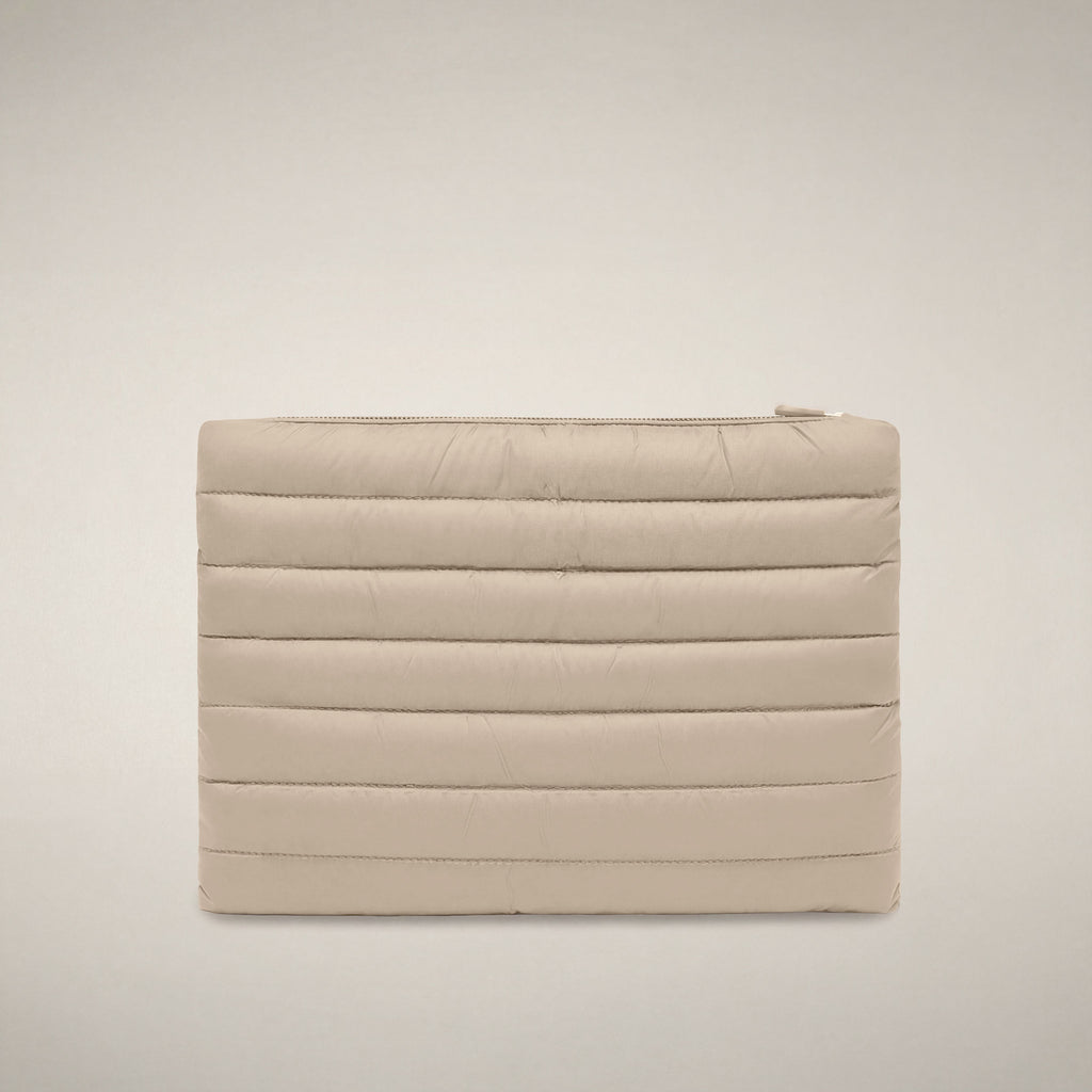 Unisex Quilted Pouch Big Thalassa in Shore Beige