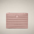 Unisex Quilted Pouch Big Thalassa in Baby Pink