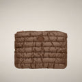 Unisex Quilted Pouch Thalassa in Noisette Brown