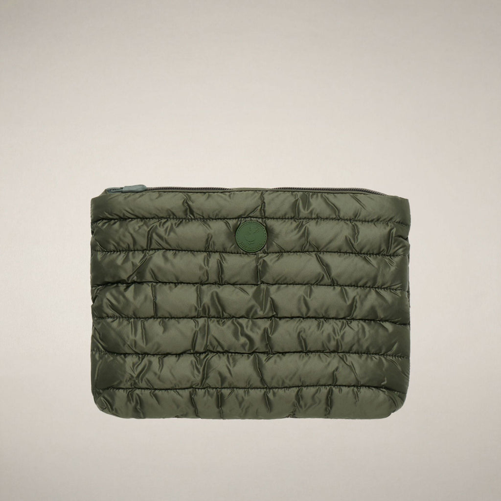 Unisex quilted pouch Thalassa in pine green