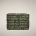 Unisex quilted pouch Thalassa in pine green