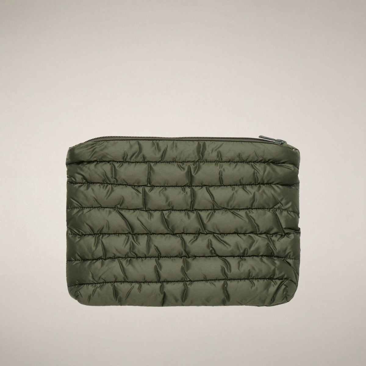 Unisex quilted pouch Thalassa in pine green