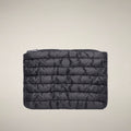 Unisex quilted pouch Thalassa blue black