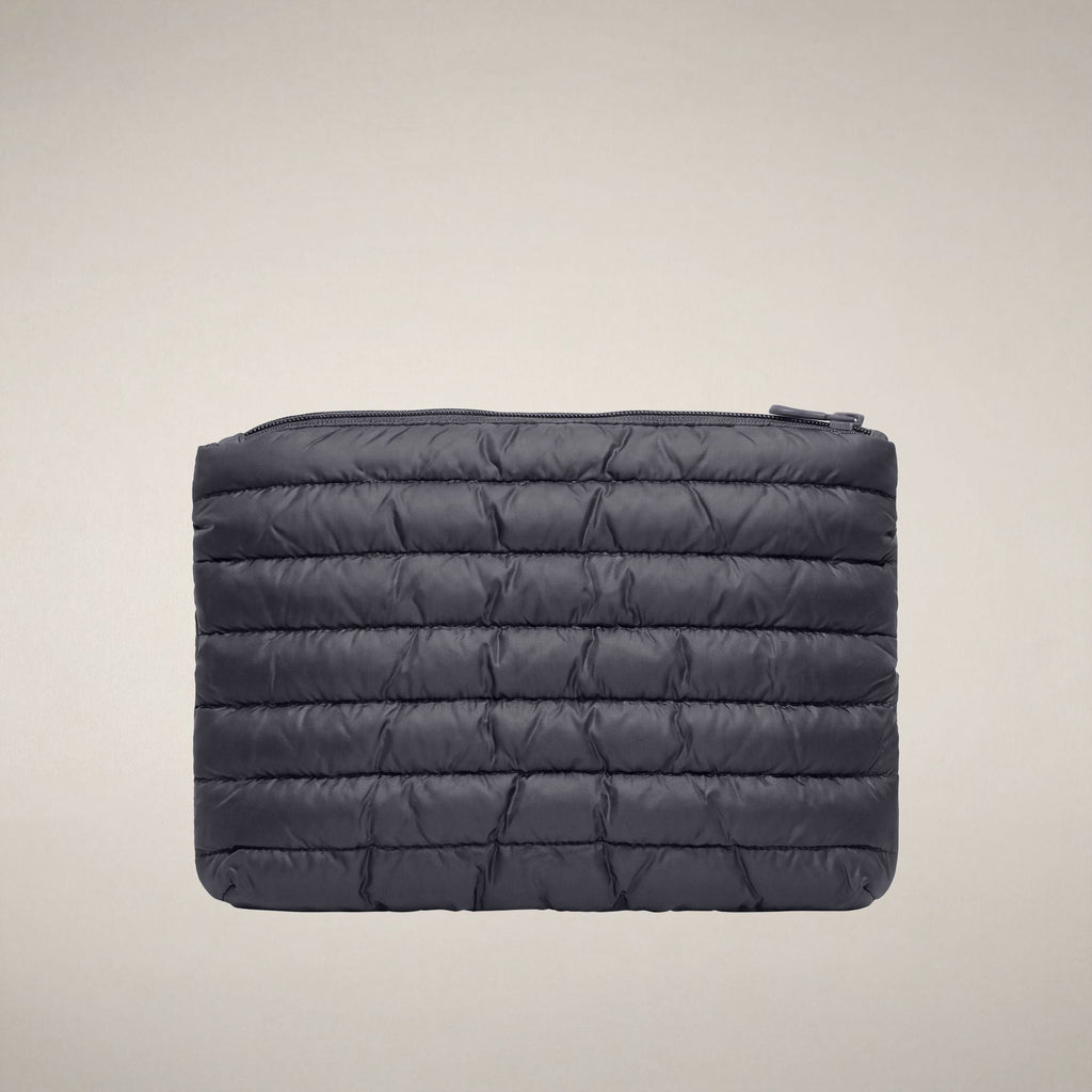 Unisex quilted pouch Thalassa blue black