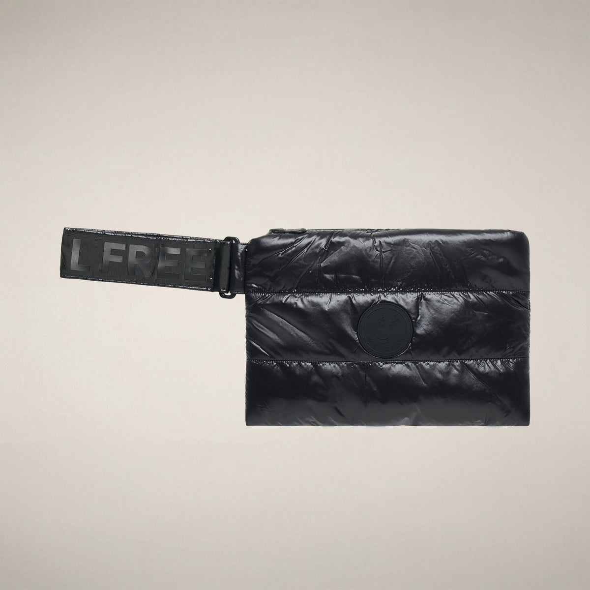 Unisex quilted pouch Cocos in black
