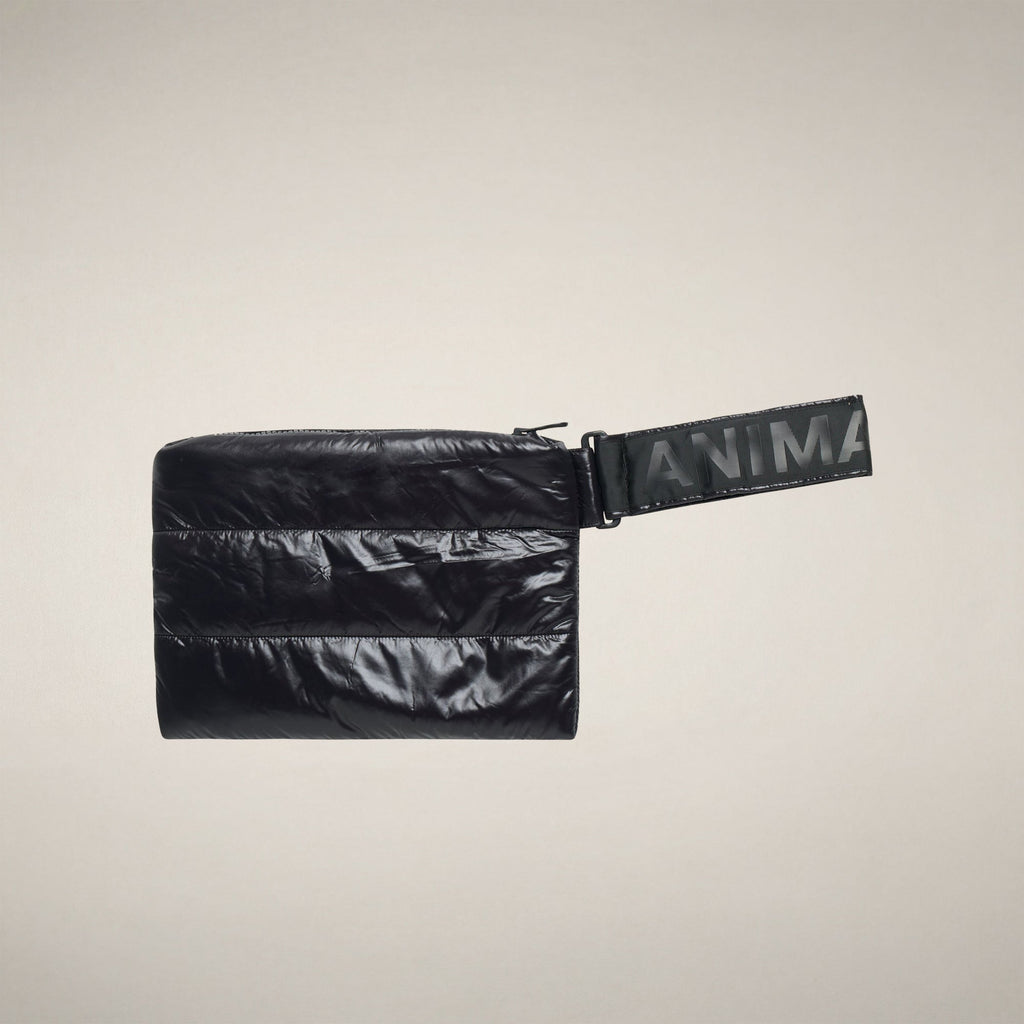 Unisex quilted pouch Cocos in black