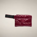 Unisex Quilted Pouch Cocos in Dark Red