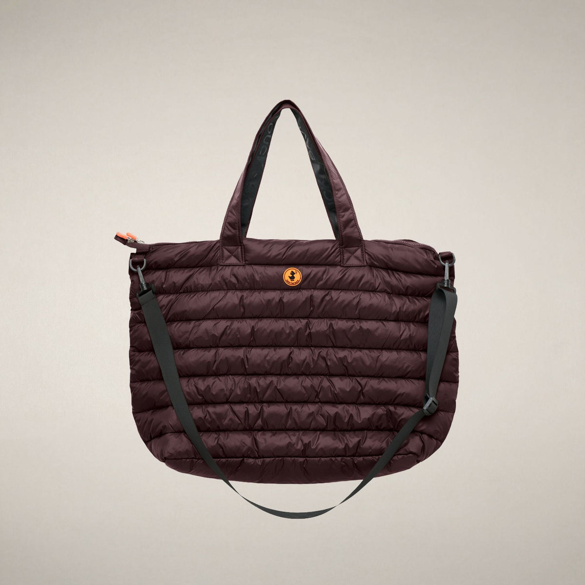 Unisex Padded Shopper Bag Angus in Burgundy Black