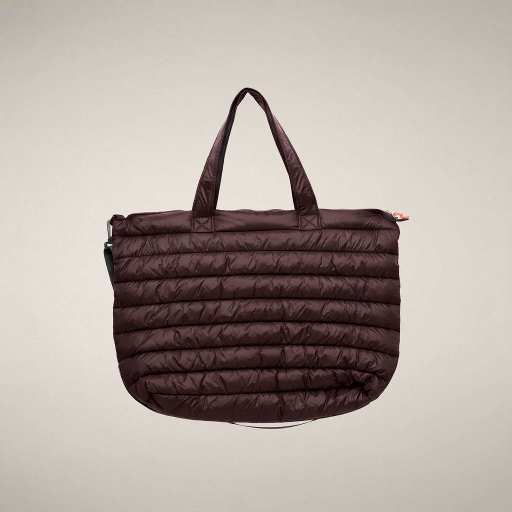 Unisex Padded Shopper Bag Angus in Burgundy Black
