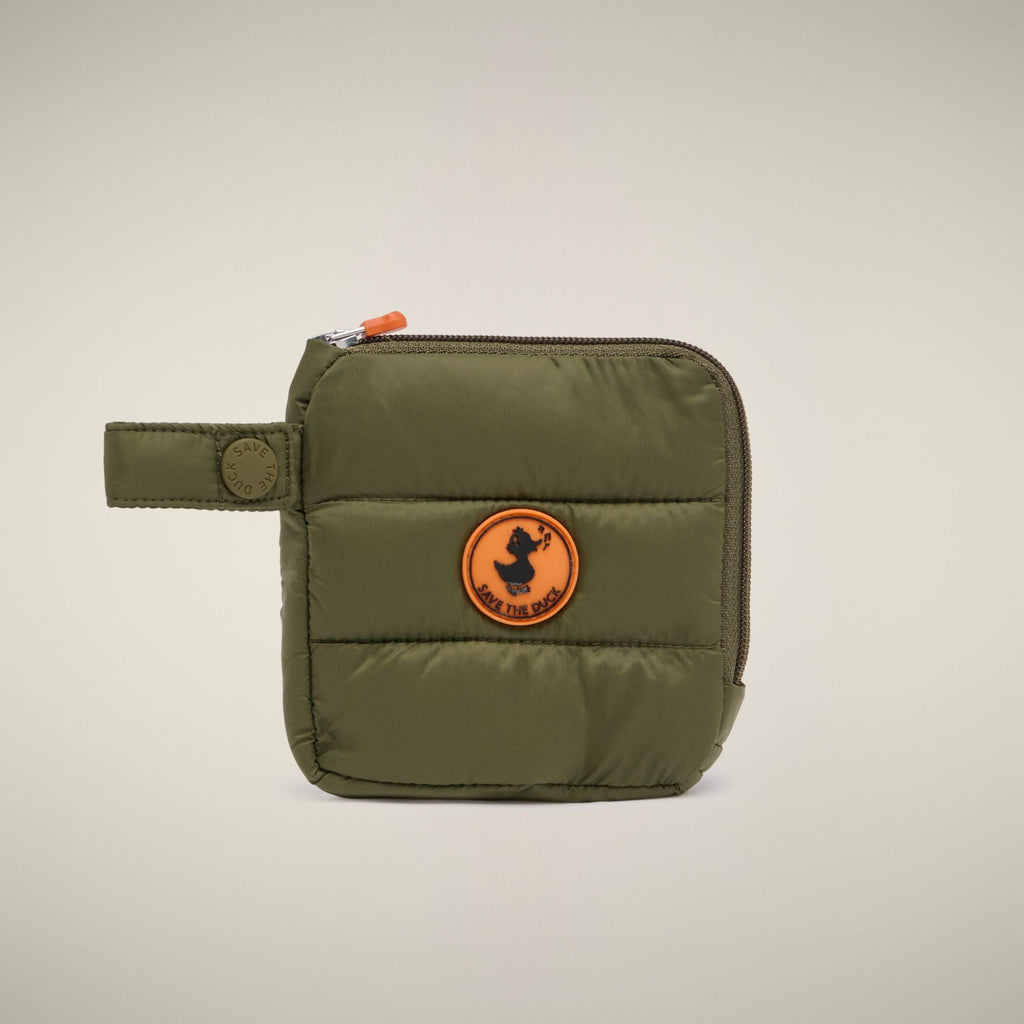 Unisex Puffer Wallet Bo in Dusty Olive